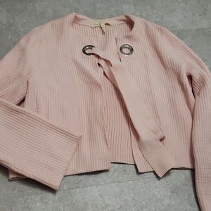 Maje ribbon pink knit Cardigan